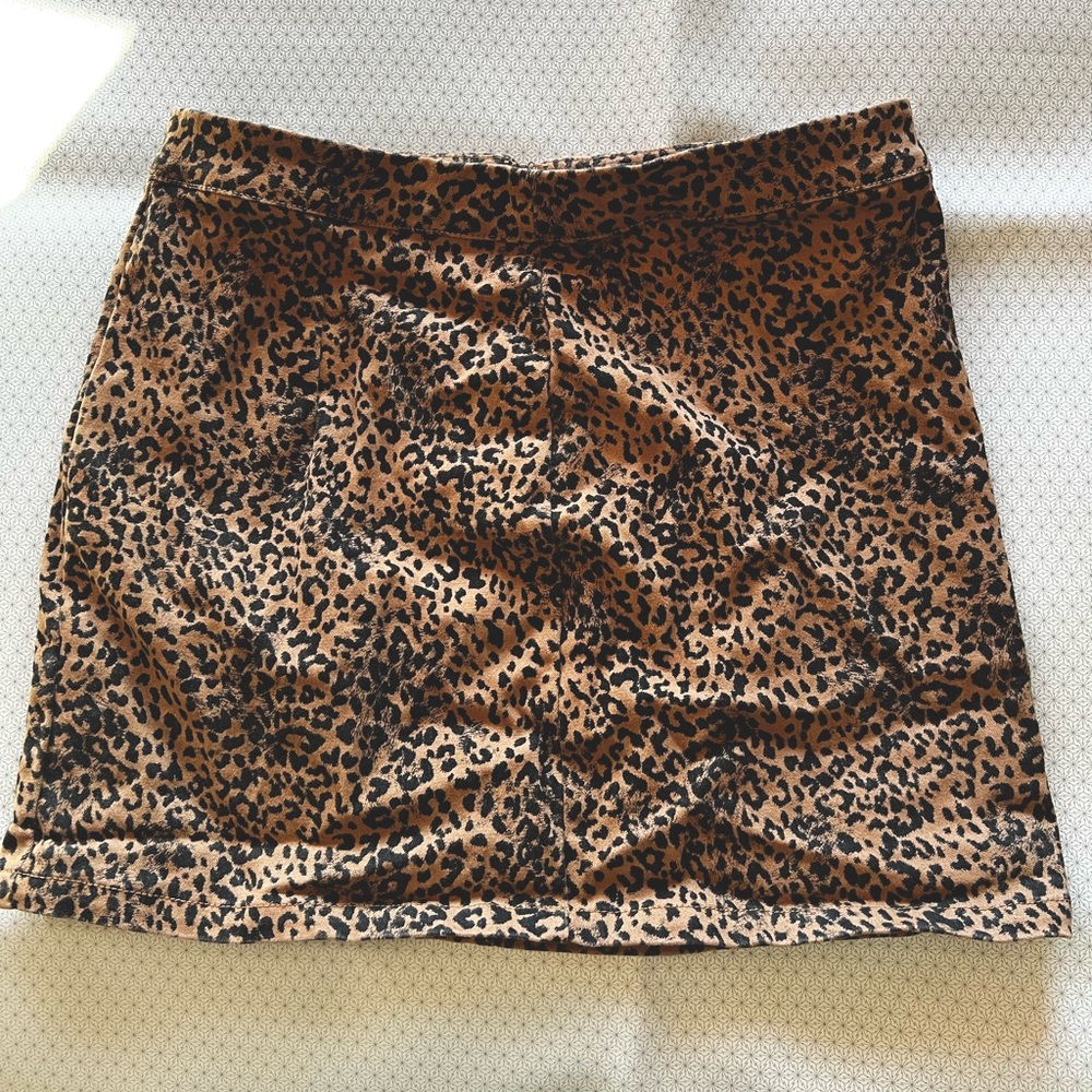 Leopard Print Mini Skirt